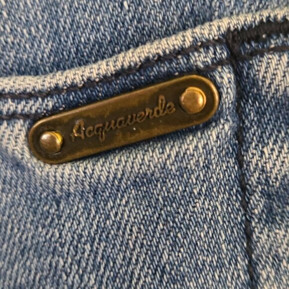 Revolve Aquaverde Norma Pencil Skirt In Worn Button Front Closure Size 36 - Picture 5 of 7